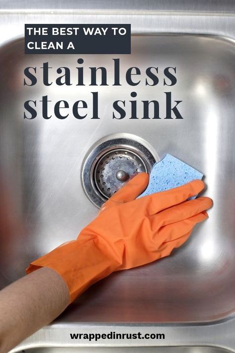 Clean A Stainless Steel Sink, Stainless Steel Sink Cleaner, Stainless Sink, Speed Cleaning, Stainless Steel Sink, Clean Sink, Homemade Cleaning Products, Stainless Steel Cleaning, Household Cleaning Tips