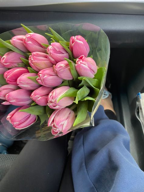 Flower Bookey, Double Tulips, Aesthetic Snap, Luxury Flower Bouquets, Boquette Flowers, Nothing But Flowers, Flower Therapy, Beautiful Bouquet Of Flowers, Pink Tulips