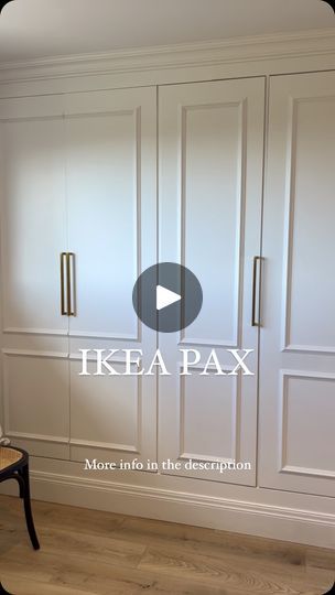 18K views · 985 reactions | Addicted 🙏 IKEA Pax Hack ⬇️🤍 • I’m still loving my Ikea Pax hack. I filmed a step-by-step guide - turned out ok 👍 Saved a fortune building this myself.  • Just comment PAX and I will DM you my easy guide. Loads of DIY hacks on my YouTube channel  • New videos every week ❤️ Don’t forget to subscribe.  • #ikea #ikeapax #pax #ikeahack #ikeahacks #diyhack #reels #trending #trendingreels #ikeahome #wardrobe #diywardrobe | Kirsty Griffiths 🐓🇬🇧 | thrifted.lane · Original audio Pax Mudroom, Ikea Plasta Ideas, Ikea Pax Bergsbo, Ikea Wardrobe Ideas, Ikea Pax Wardrobe Ideas, Pax Ideas, Ikea Pax Wardrobe Hack, Ikea Pax Doors, Ikea Wardrobe Hack