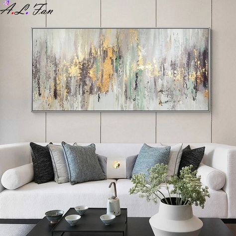 Large Wall Paintings, Christmas Art Projects, Easy Flower Painting, Christmas Arts And Crafts, Golden Painting, Grey Wall Art, Beginner Painting, Living Room Pictures, Bedroom Art