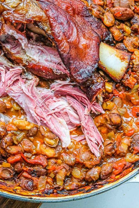 Ham Hock Beans, Smoked Hock Recipes, Smoked Ham Shank Recipes, Ham Hocks Recipes, Ham Hock And Beans In Crockpot, Ham Hock Recipes Crockpot, Pork Hocks Recipe Slow Cooker, Smoked Ham Hock Recipes, Slow Cooker Ham Hock