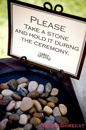 "Unity ceremony: guests will hold a river rock during the ceremony and may bestow wishes and prayers on it; then they will combine them together and use them as decor in their house. " Unity Ideas, Wishing Stones, Unity Ceremony, Wedding Unity, Wedding Rituals, Celtic Wedding, Irish Wedding, Wedding Wishes, River Rock