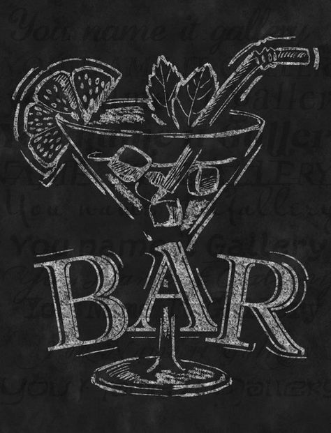 Bar Wall Painting Restaurant, Bar Chalkboard Ideas, Restaurant Menu Boards, Chalkboard Bar, Bar Deco, Blackboard Art, Chalk Sign, Chalk Wall, Chalkboard Lettering