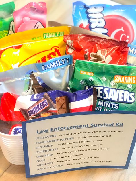 Police Week Gifts Ideas, Law Enforcement Appreciation Gifts, Police Officer Appreciation Gifts, Police Appreciation Gifts, Police Officer Appreciation, Kindness Club, Law Enforcement Appreciation, Police Appreciation, Charity Ideas