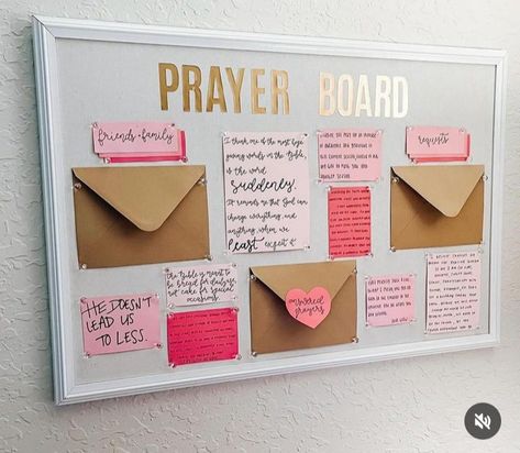 Diy Prayer Board, Journal Bible Quotes, Prayer Vision Board, Christian Activities, Prayer Corner, Bible Doodling, Bible Journal Notes, Kids Ministry, Prayer Wall