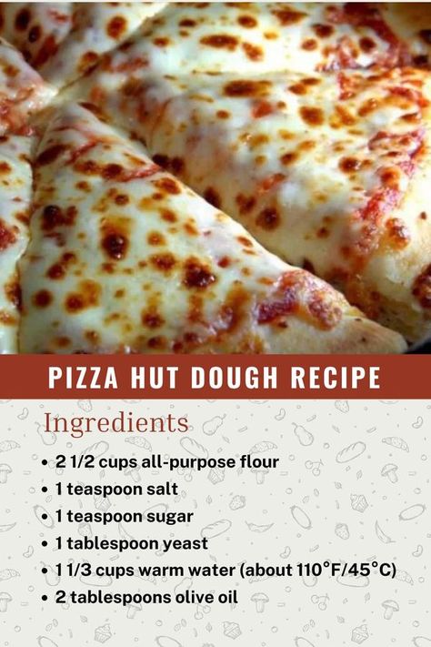 Pizza Hut Dough Recipe, Pizza Hut Dough, Perfect Homemade Pizza, Best Pizza Dough Recipe, Restaurant Copycat, Pizza Dough Recipe Easy, Best Pizza Dough, Easy Cook, Easy Homemade Pizza