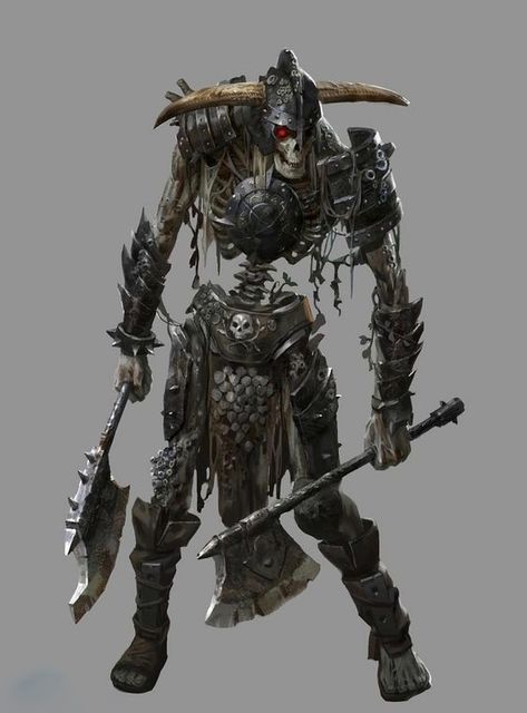 Undead warrior Undead Warrior, Skeleton Warrior, 다크 판타지, Monster Concept Art, Fantasy Monster, Monster Design, Fantasy Warrior, Fantasy Rpg, 판타지 아트