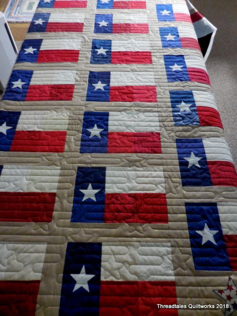 Texas Flag Quilt, Texas Quilts, Red White Blue Quilt, Flag Quilts, Texas Quilt, Texas Theme, Hunting Quotes, Flag Quilt, Blue Quilt