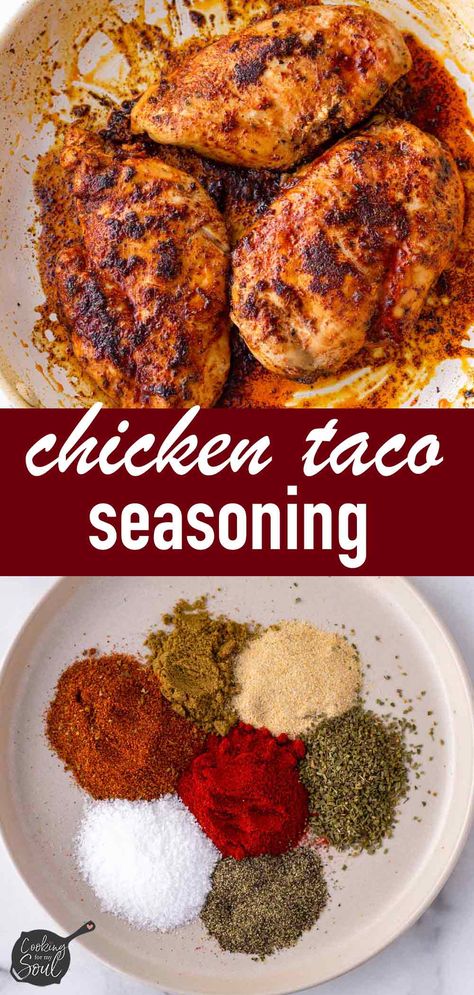 Chicken Taco Seasoning How To Season Chicken For Tacos, Soft Tacos Chicken, Chicken Tacos Seasoning, Chicken Taco Seasoning Recipe, Mexican Chicken Seasoning, Taco Seasoning Chicken, Chicken With Taco Seasoning, Chicken Thigh Seasoning, Chicken Taco Bowls