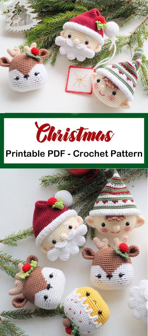 crochet Christmas patterns - winter - home decor- amorecraftylife.com #crochet #crochetpattern #diy #christmas Crocheted Christmas Ornaments, Crochet Christmas Ornaments Free, Crochet Ornament Patterns, Christmas Crochet Patterns Free, Crocheted Christmas, Christmas Crochet Pattern, Crochet Christmas Gifts, Crochet Xmas, Crochet Christmas Decorations