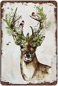 Funny Animal Paintings, Reindeer Pictures, Art For Christmas, Winter Poster, Deer Pictures, Painting For Living Room, Winter Wall Art, Hur Man Målar, Pictures Funny