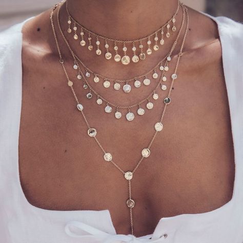 Follow the dotted lines ✨✨✨ #JAVibe Rose Gold Choker, Necklace Luxury, Jacquie Aiche, Bridal Choker, Lucky Elephant, Hammered Gold, Gold Choker, Rings Bracelets, Jewelry Projects