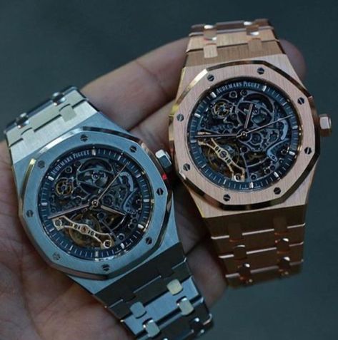 Audemars Piguet Royal Oak Skeleton, Audemars Piguet Skeleton, Audemars Piguet Gold, Lifestyle Dresses, Audemars Piguet Watches, Fancy Watches, Spring Denim, Expensive Watches, Hand Watch