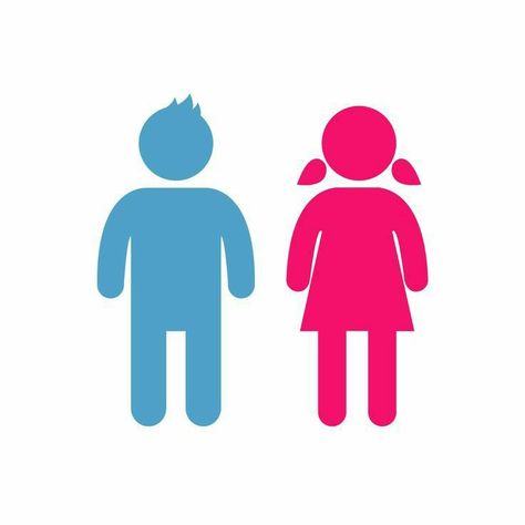 Male Female Toilet Signs, Gender Illustration, Boy And Girl Symbol, Boy Symbol, Wc Logo, Wc Icon, Toilet Logo, Toilet Signage, Girl Symbol