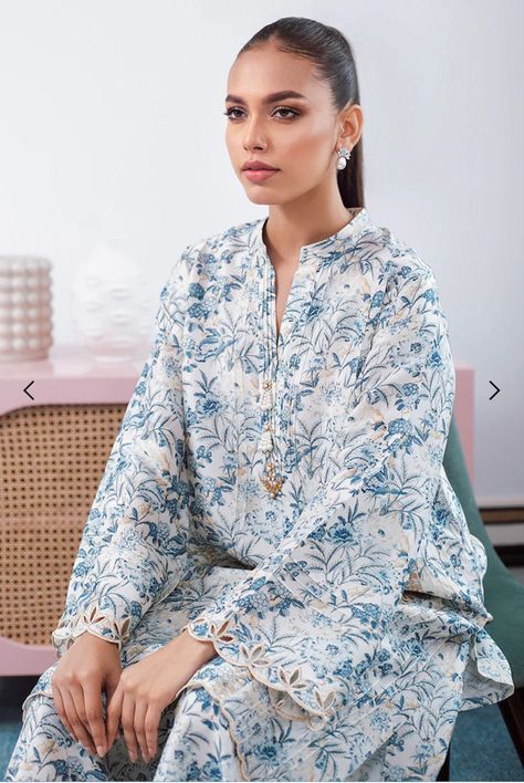 Raw Silk Kurta, Tandoori Masala, Pakistani Couture, Blue Chinoiserie, Latest Bridal Dresses, Desi Wear, Kurta Design, Kurti Embroidery Design, Pakistani Dresses Casual