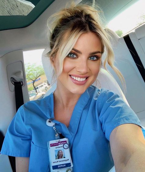 Blonde Nurse, Nurse Outfit Scrubs, Nursing Motivation, Medical Photography, Nurse Inspiration, Nurse Aesthetic, Scrubs Outfit, Feeling Well, Everyday Heroes