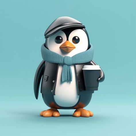 3d Penguin, Worli Painting, Penguin Illustration, Vinyl Toys, 3d Modelling, Character Inspiration, Penguins, Avatar, Paper Crafts