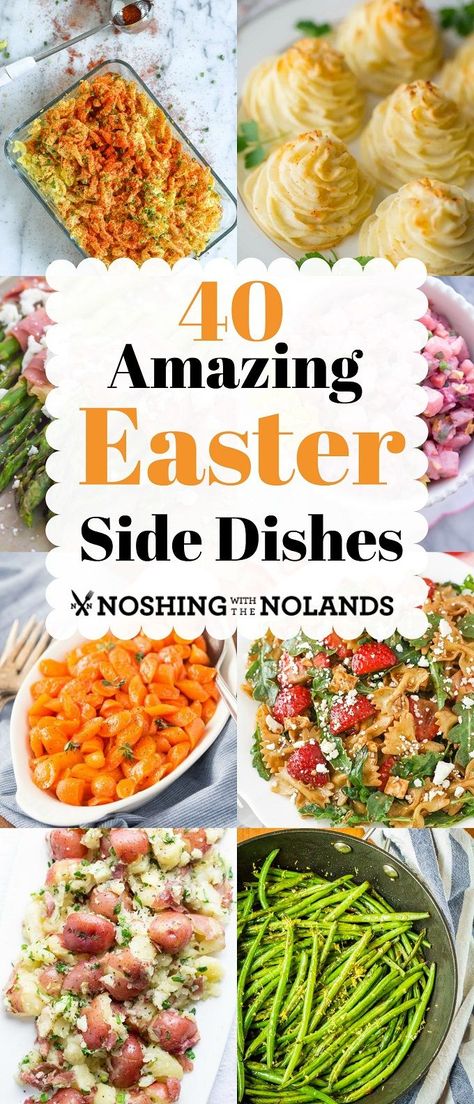 40 Amazing Easter Side Dishes to make your Easter dinner simple! #Eastersidedishes #Easter #sidedish Easter Potato Salad Recipe, Vegetable Easter Side Dishes, Easter Healthy Side Dishes, Easter Food Ideas Side Dishes, Easter Dishes Easy, Easter Food Sides, Traditional Easter Side Dishes, Easter Dinner Potato Sides, Easter Dinner Dishes