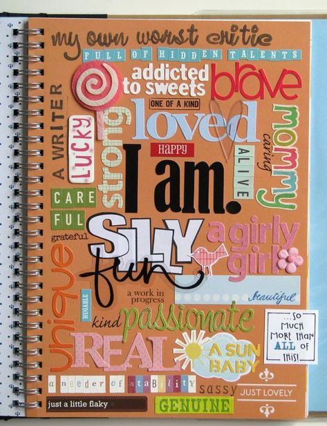 The Crafty Blog Stalker: The Start of a Smash Book, cute pages Smash Book Ideas, Journal Ideas Scrapbook, Decorate Diary, Project Life Organization, Diary Inspiration, Inspiration Collage, I Am Bored, Disney Wall Art, Journal Techniques