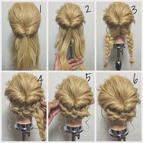 A Whole Month Of New Braided Hairstyles With These 33 Easy Braids - Useful DIY Projects New Braided Hairstyles, Dunner Wordend Haar, Skirt Diy, Victorian Hairstyles, Up Dos For Medium Hair, Peinados Recogidos, Medium Short Hair, Trendy Wedding Hairstyles, Easy Braids