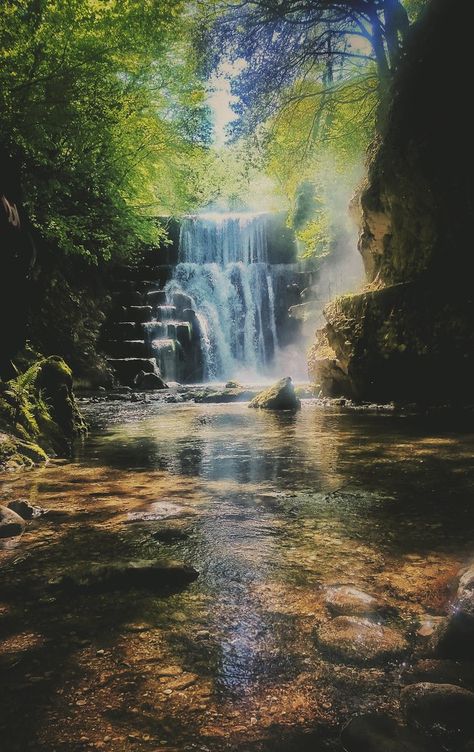 Nature, river, waterfall RosaBella Montella Campania Italy Manisha Core, Magical River, Magical Waterfall, Waterfall Aesthetic, River Aesthetic, River Waterfall, Nature River, Composite Board, Campania Italy