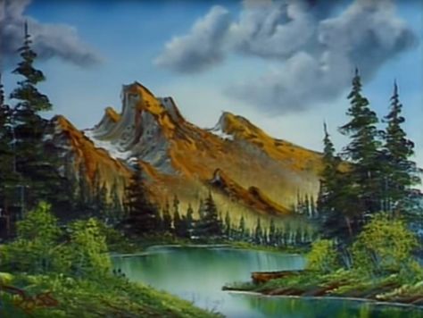 Bob Ross Art, Painting Mountains, Oil Painting Lessons, Oil Painting Pictures, Bob Ross Paintings, Canvas Photography, Mountain Painting, Painting Pictures, The Joy Of Painting