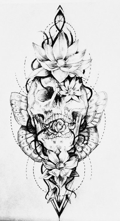 Sleeve Tattoos Skull, Tattoo Crane, Skull Rose Tattoos, Skull Sleeve Tattoos, Tattoos Sleeve, Tattoos Skull, Leg Tattoos Women, Stylist Tattoos, Tattoo Style Drawings