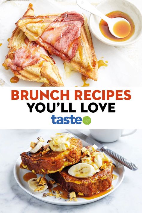 Eating out is great, breakfast at home is better. Stay inside this weekend and cook up a banging brunch with our best recipes for French toast, scrambled eggs, bacon jaffles, extravagant pancakes and more. #brunch #breakfast #cafefood #australia #australian #australianrecipes Brunch Recipes Restaurant, Restaurant Breakfast Recipes, Australian Breakfast Ideas, Restaurant Breakfast Ideas, Cafe Meals, Aussie Breakfast, Australian Breakfast, Pretty Recipes, Scrambled Eggs Bacon