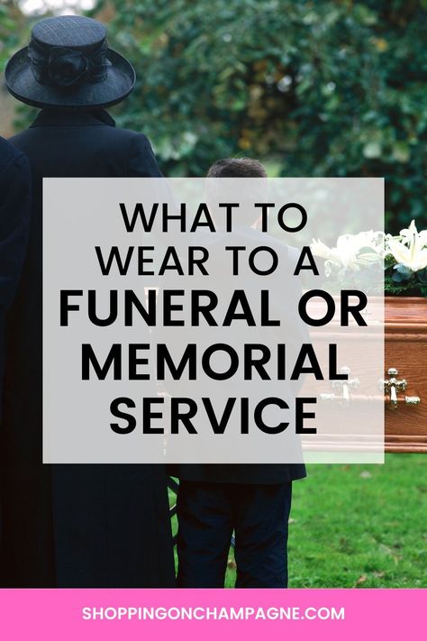 Sadly, funerals, memorial services, and calling hours are part of life. So what should you wear if you have one of these events? In this post, learn what to wear for all of these occassions even if they are formal or casual so you can dress appropriately and show respect. Memorial Outfit Ideas, Celebration Of Life Attire Women, Calling Hours Outfit, Outfit For Memorial Service, Casual Memorial Service Outfit, What To Wear To A Wake Memorial Services, What To Wear To A Memorial Service, Oath Ceremony Outfit, What To Wear To A Celebration Of Life