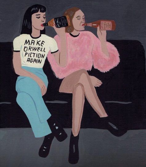 Irony and sarcasm in the paintings by Javier Mayoral aka PulpBrother Friends High, Minimal Painting, Art Of Seduction, Wow Art, Girl Drawing, American Artists, Painting Inspiration, New Work, Fine Art Painting