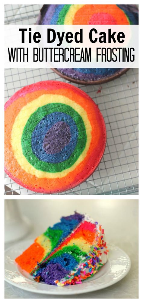 How To Make A Tie Dye Cake, Tye Dye Cake Ideas, Tie Dye Cake, Tye Dye Cake, Tie Dye Cupcakes, Rainbow Cake Recipe, Coconut Poke Cakes, Tie Dye Birthday, Boxed Cake Mixes Recipes