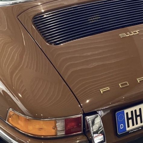 #porsche #aesthetic #brown Brown Car, Aesthetic Pretty, Modern Disney, Classy Cars, Pretty Cars, Classic Cars Vintage, Brown Aesthetic, My Dream Car