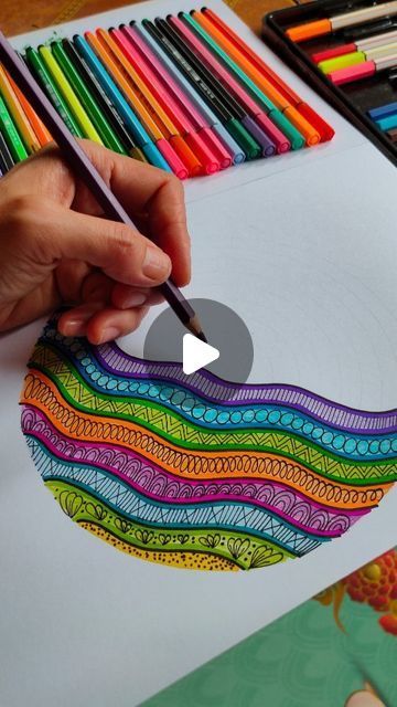 Doodle Drawings Journals, Happy Doodles Inspiration, Easy Art Ideas Drawing Sketch, Zendoodle Art Inspiration, Doodling Ideas Patterns, Zentangle For Kids, Mandala Art For Kids, Doodle Art For Kids, Doodle Swirls