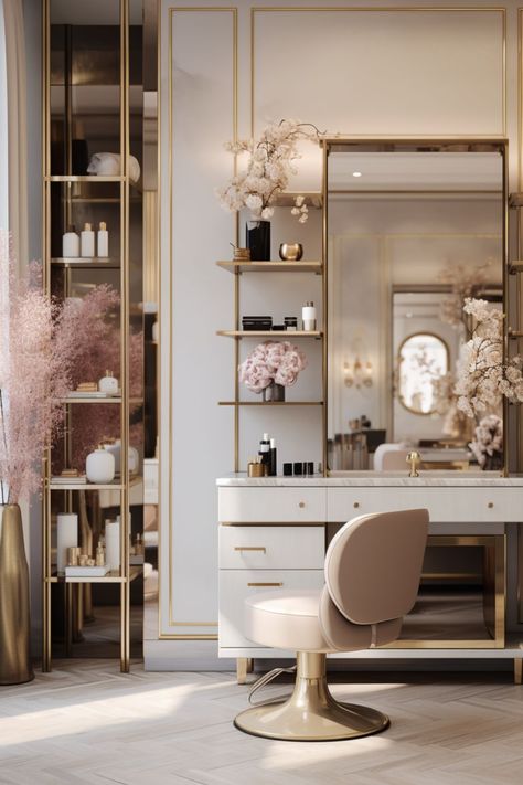 beauty room design  room ideas for small rooms  room  decor ideas  room decor Makeup Corner Bedroom, Ultra Modern Bedroom, Vanity Collections, Pik 2, Beauty Table, Glam Bedroom, Classy Bedroom, Bedroom Corner, Annual Sale