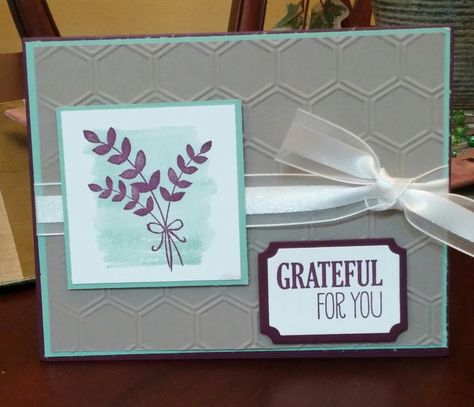 Windy's Wonderful Creations: Grateful For You!   😊 Stampin Up For All Things, Thanksgiving Cards Handmade, Simple Thanksgiving, Leaf Cards, Thank You Note Cards, Grateful For You, Thanksgiving Cards, Winter Cards, Fall Cards