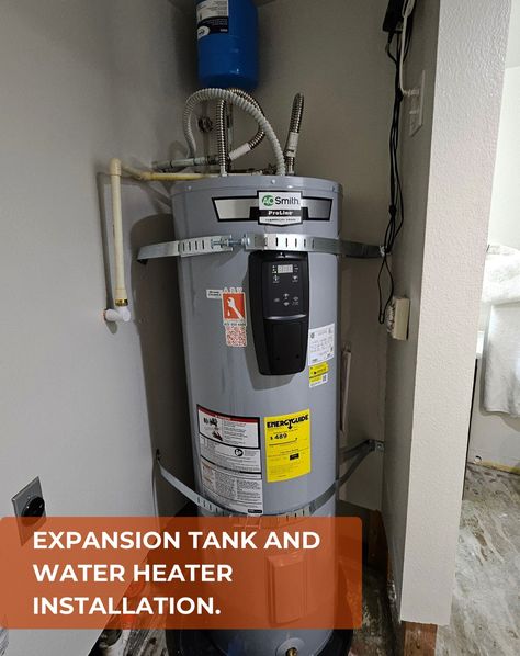 Ensure Longevity and Efficiency! 💦 Why install an expansion tank with your water heater? ✅ Preserve Appliance Lifespan - Protect your water heater from the damaging effects of thermal expansion. ✅ Energy Efficiency - Maintain optimal energy efficiency by alleviating pressure fluctuations. ✅ Prevent Costly Repairs - Reduce the risk of leaks, corrosion, and other issues that may lead to expensive repairs. ABV Plumbing is here to make the installation process seamless. Trust us for expansion t... Rinnai Tankless Water Heater, Tankless Water Heater Electric Lowe's, Water Heater Expansion Tank Installation, Tankless Water Heater Gas, On Demand Water Heater, Thermal Expansion, Water Heater, Energy Efficiency, The Expanse