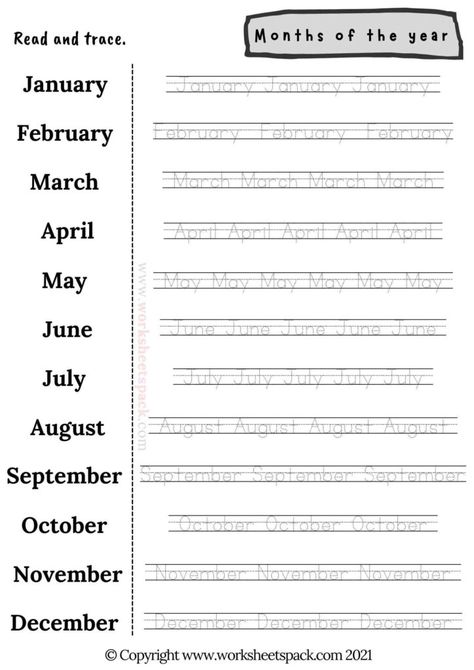 Months of the year activities PDF - Printable and Online Worksheets Pack Months Of The Year Activities, Printable Handwriting Worksheets, Esl Teaching Resources, Handwriting Activities, Verb Worksheets, Days And Months, Handwriting Worksheets, Kindergarten Learning, Esl Teaching