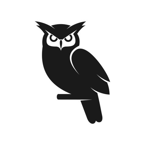 black owl logo Owl Graphic Design, Owl Logo Design, Owl Icon, Owl Symbol, Bear Logo Design, Owl Graphic, Bird Logo Design, Owl Vector, Owl Artwork