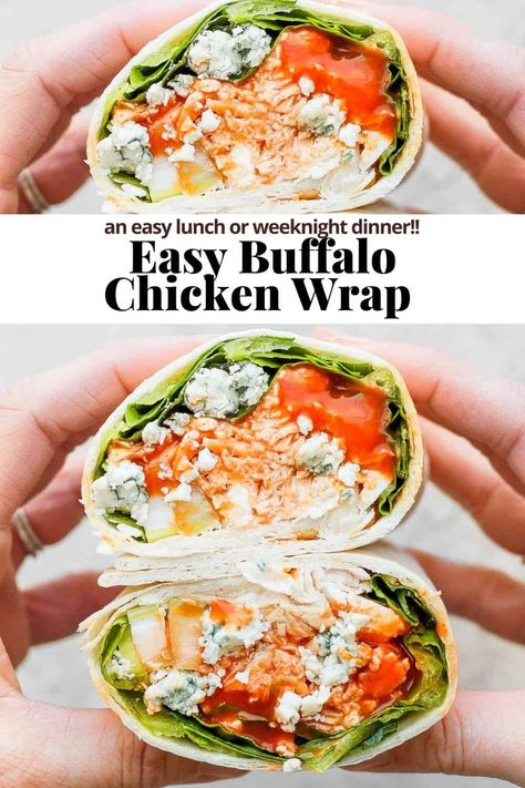 Buffalo Chicken Wraps Healthy, Healthy Chicken Wraps, Buffalo Chicken Wrap Recipe, Wrap Ingredients, Buffalo Chicken Wrap, Chicken Wrap Recipe, Chicken Wraps Healthy, Buffalo Chicken Burgers, Wooden Skillet