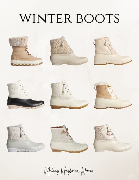 White Duck Boots, Cute Winter Boots, Sperry Saltwater Duck Boots, Winter Duck Boots, Duck Boot, Weather Seasons, Cute Boots, White Duck, White Ducks