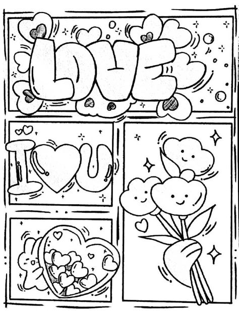 Hello Kitty Colouring Pages, Whimsical Art Journal, Detailed Coloring Pages, Cute Doodles Drawings, Cool Coloring Pages, Doodle Art Designs, Mini Drawings, Dessin Adorable, Cute Easy Drawings