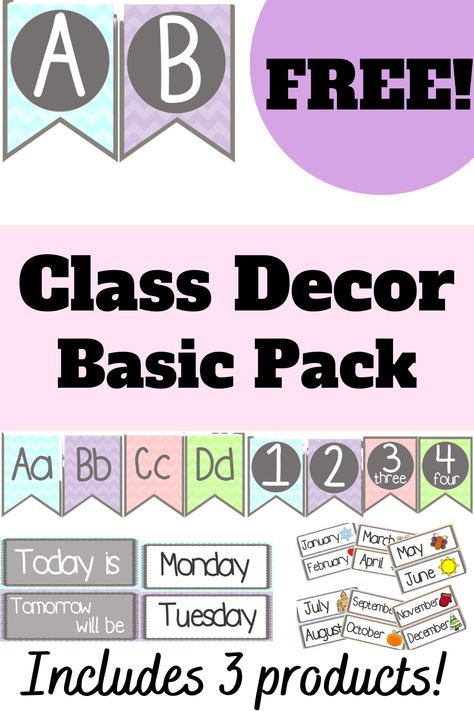 Pastel Classroom Decor Basic Pack  This Pastel themed classroom decor pack has everything you need to get started with brightening up your classroom!  This bundle includes:   Alphabet Bunting (6 different designs!) Number Bunting (4 different designs!) Classroom Calendar and Weather Display  Just click to grab your FREEBIE! Classroom Decor Bundle Free, Classroom Calendar Printables Free, Free Printable Classroom Decor, Classroom Decor Pastel, Esl Classroom Decor, Alphabet Bunting, Free Classroom Decor, Llama Images, Pastel Classroom Decor