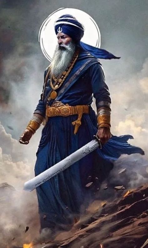 Guru Wallpaper, Baba Deep Singh Ji, Warrior Images, Instagram Black Theme, Attitude Bio For Instagram, Warriors Wallpaper, Warrior Tattoos, Guru Pics, Indian Art Gallery