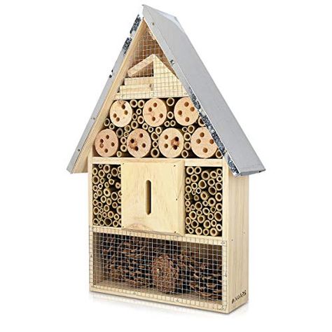 Insect House, Zinc Roof, Bee Hotel, Bug Hotel, Mason Bees, Insect Hotel, Bee House, Eco Friendly Paint, Bird Boxes