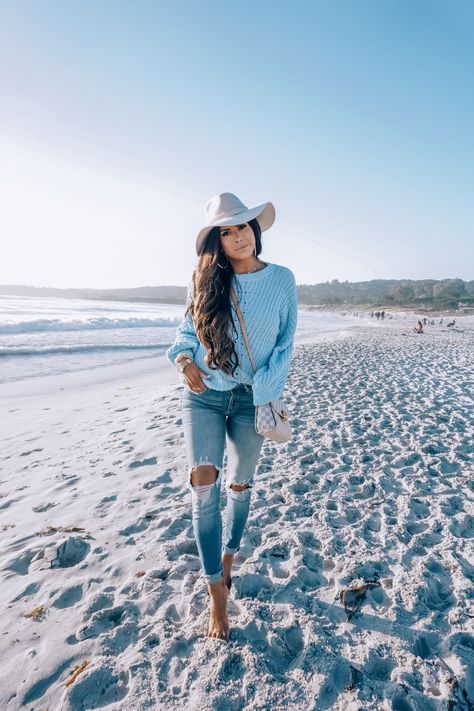 Our Guide To Big Sur / Carmel | Full Trip Review | The Sweetest Thing Beach Weekend Getaway Outfits, Winter Beach Outfit, Napa Outfit, Beach Trip Outfits, Fall Weekend Outfits, Coast Outfit, Carmel Beach, Fall Beach, Carmel California