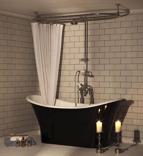 Effusio Over-Bath Showers Freestanding Bath With Shower, Slipper Bath, Shower Over Bath, Bath Tubs, Victorian Bathroom, Roll Top Bath, Steam Showers Bathroom, Standing Bath, Roll Top