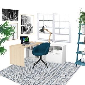 Modern Small Home Office, Ikea Office Ideas, Ikea Home Office Ideas, Nurse Coaching, Desk Closet, Ikea Office Furniture, Office Ideas For Work, Shared Home Office, Ikea Office Desk