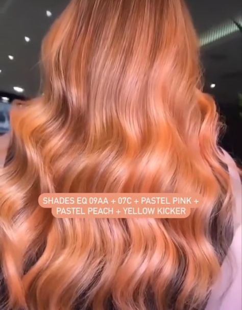 Peach Hair Formula, Strawberry Blonde Toner Formula, Strawberry Blonde Redken Formula, Red Hair Formulas, Shades Formulas, Light Copper Hair, Ginger Makeup, Color Formulations, Redken Formulas