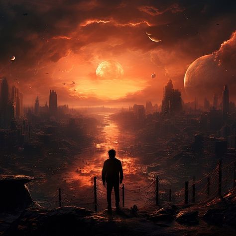 "The Final Chapter: Facing the End of the World." Worlds End, Live Screen, Live Screen Wallpaper, Dark City, Time Art, Please Follow Me, Digital Nomad, End Of The World, Screen Wallpaper