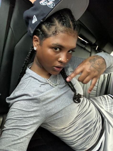 Stud With Braids, Stud Outfits Female Summer, Stud Braids, Studs With Braids, Stud Braid Hairstyles, Stud Hairstyles Female Black, Stud Outfits Female, Stud Hairstyles, Studs With Dreads